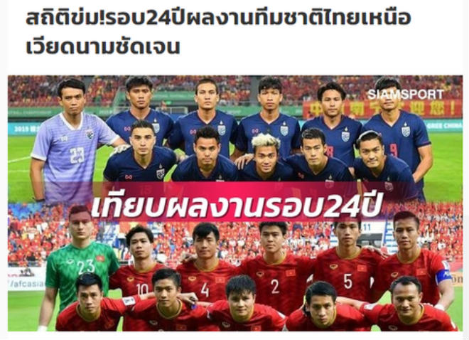 Bóng đá Thái Lan có thành tích áp đảo Việt Nam trong quá khứ