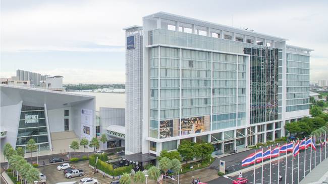 Tuyển Việt Nam ở tại khách sạn Novotel Bangkok Impact (Bangkok, Thái Lan) đạt tiêu chuẩn 4 sao.