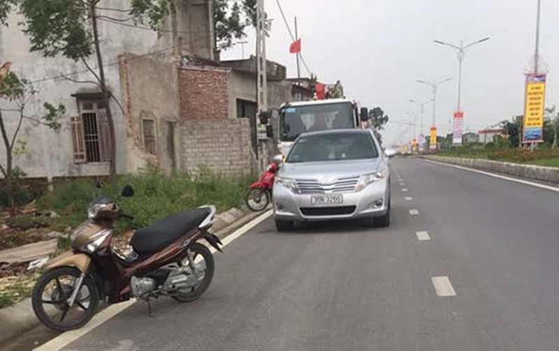 Hiện trường nơi xảy ra va chạm giao thông