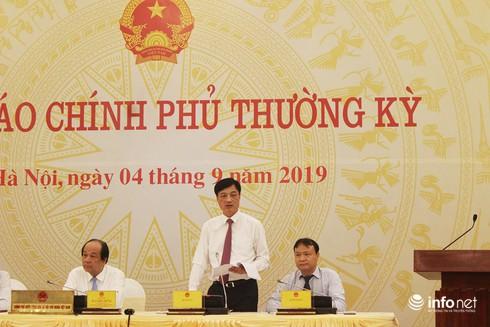 Thứ trưởng Bộ Công an Nguyễn Duy Ngọc tại buổi họp báo