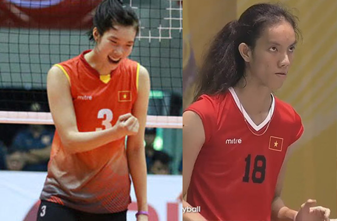 Thanh Thúy (trái) có chiều cao tốt nhất trong số các VĐV nữ bóng chuyền Việt nhưng Bích Tuyền (phải) là người bật cao nhất
