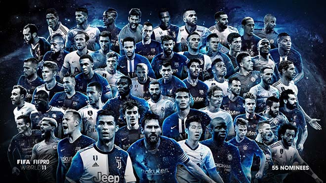 FIFPro công bố 55 ứng viên đội hình tiêu biểu thế giới 2019