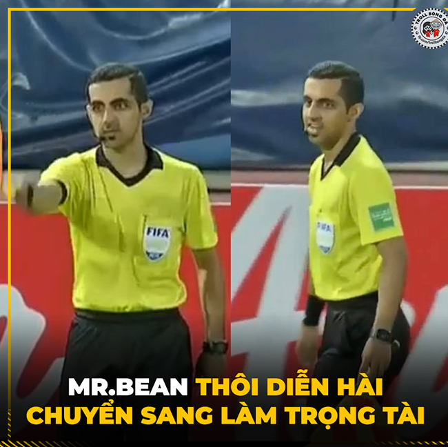 Vị trọng tài có khuôn mặt khá giống diễn viên hài nổi tiếng Mr.Bean.