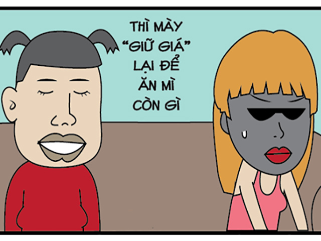 Tranh vui - Con gái thường "giữ giá" để làm gì?