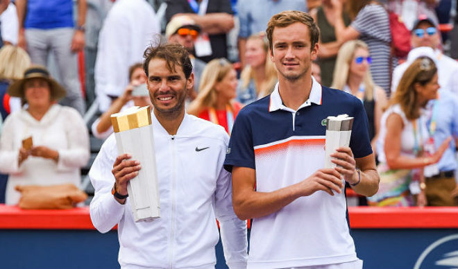 Nadal từng hạ gục Medvedev ở chung kết Rogers Cup tháng trước
