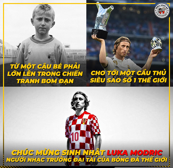 Trong ngày sinh nhật, Luka Modric bị lôi "quả bóng vàng" ra chế giễu.