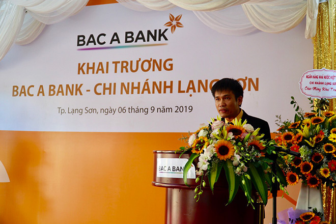 Ông Chu Hưng Thắng – Giám đốc BAC A BANK CN Lạng Sơn phát biểu nhận nhiệm vụ