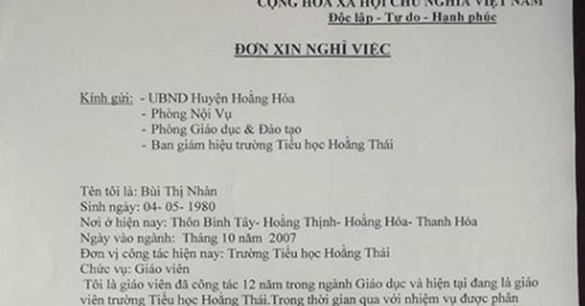Giáo dục - du học - Tâm sự xót xa của cô giáo 12 năm biên chế viết đơn xin ra khỏi ngành giáo dục