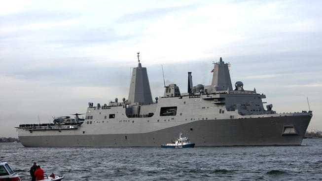 Tàu USS New York có mối liên hệ đặc biệt với thảm kịch 11.9 (Ảnh: U.S Navy)