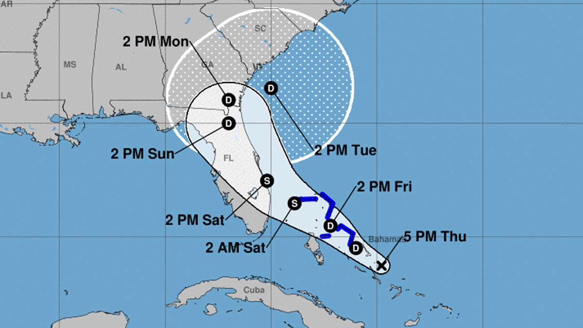 Sau Siêu bão Doran, một trận bão mới lại có nguy cơ đổ bộ vào Bahamas (Ảnh: NHC)