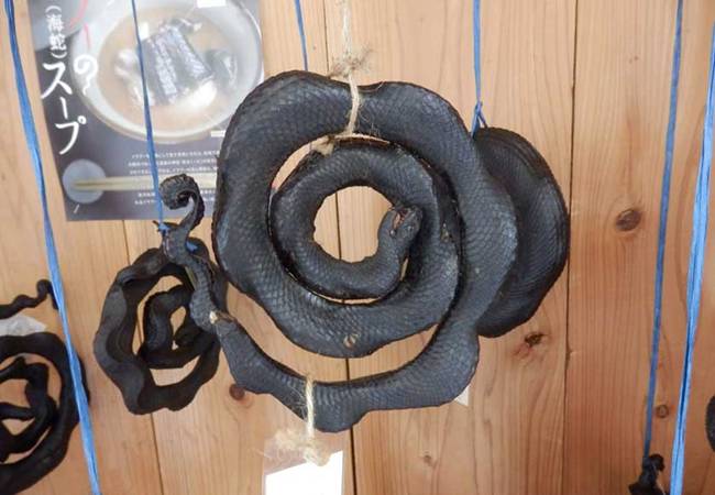 Có nơi bán con rắn tươi chưa qua chế biến là 1790 yên/con (~385.000 đồng/con), còn giá bán của rắn đã hun khói sẽ đắt hơn.