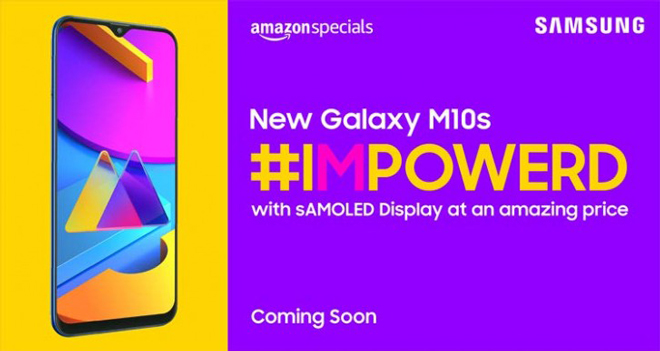 Galaxy M10S sẽ có màn hình Super AMOLED cỡ lớn.