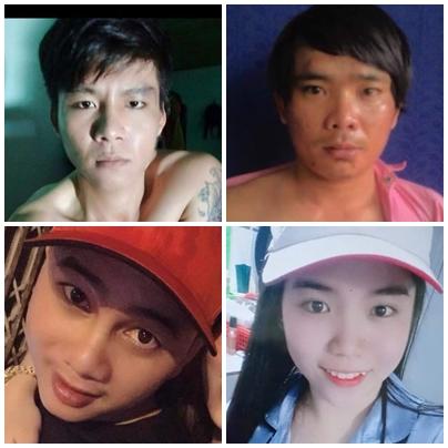 Các đối tượng liên quan đến vụ án mạng.