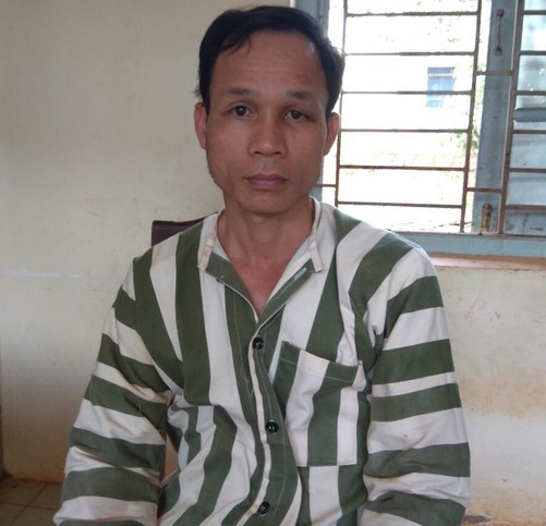 Bị can Hồ Trọng Đăng tại cơ quan công an