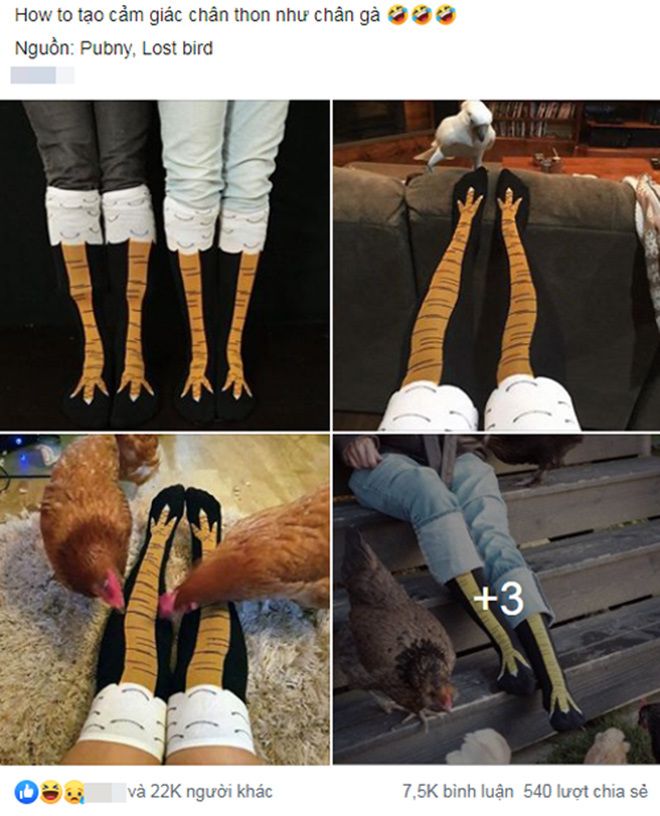 Trào lưu "chân thon như chân gà" đang hot trên mạng xã hội.