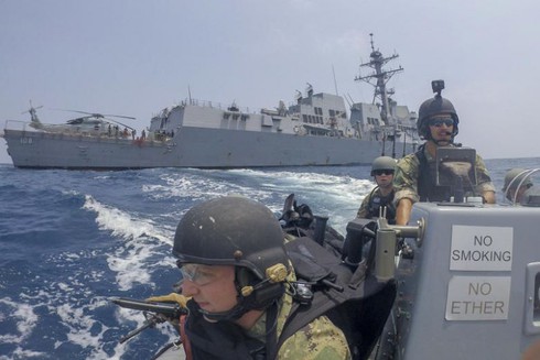 Tàu khu trục tên lửa dẫn đường USS Wayne E. Meyer tham gia cuộc diễn tập với ASEAN vào ngày 5/9 tại vịnh Thái Lan. (Ảnh: Hải quân Mỹ)