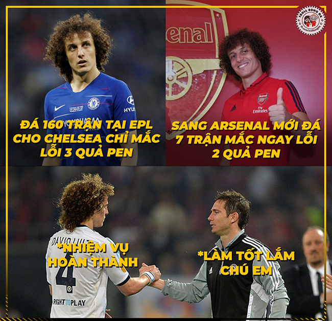 David Luiz hoàn thành nhiệm vụ mà Lampard giao phó.