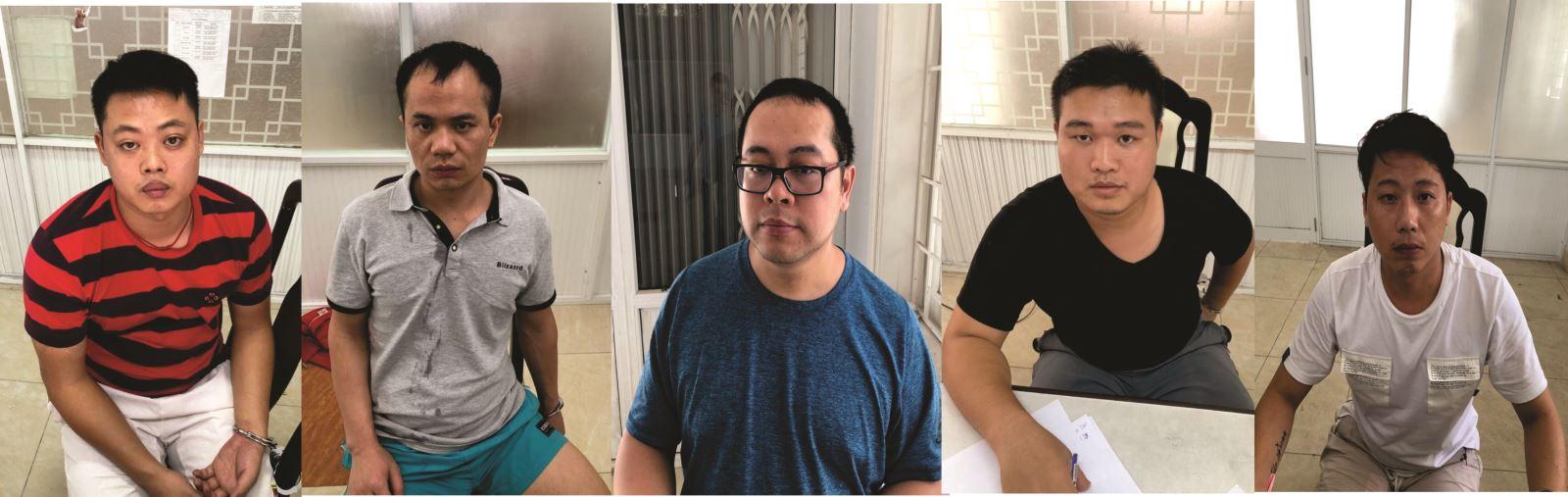 5 đối tượng người Trung Quốc bị tạm giữ. 