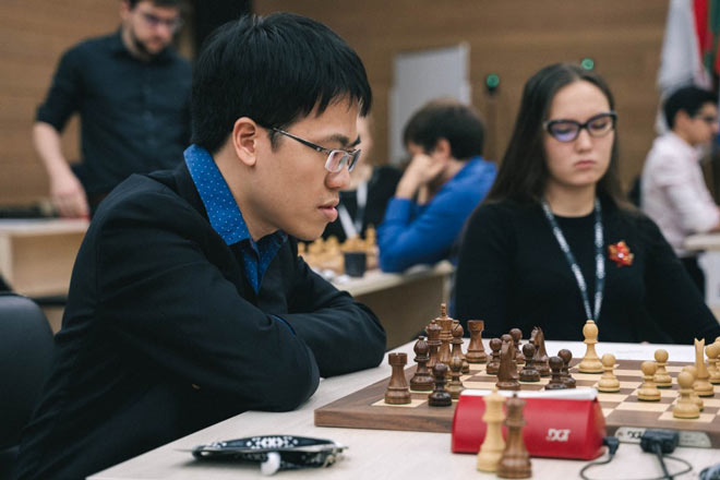 Lê Quang Liêm lần thứ 2 lọt vào vòng 4 World Cup. Ảnh FIDE