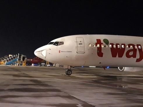 Chiếc máy bay gặp sự cố. Ảnh: Vietnam Air Spotters