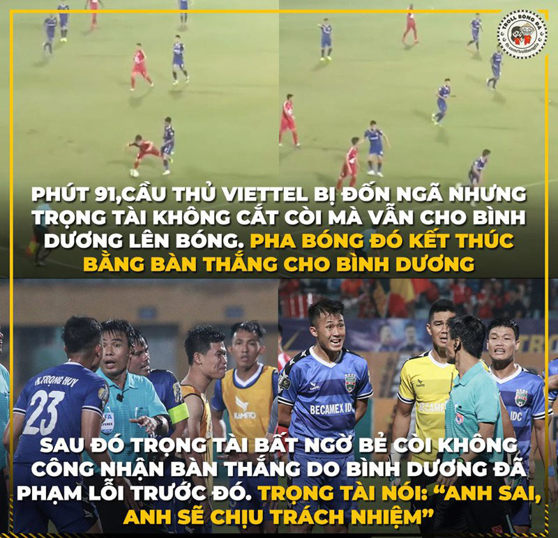 Một pha "bẻ còi" ồn ào của bóng đá Việt Nam.