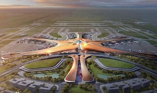 Sân bay quốc tế Đại Hưng tại thủ đô Bắc Kinh, Trung Quốc là một trung tâm hàng không trọng yếu hàng đầu của thế giới.