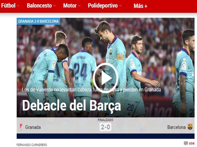 Barca thua thảm: Báo nhà chỉ trích Griezmann, đòi đuổi cổ HLV Valverde