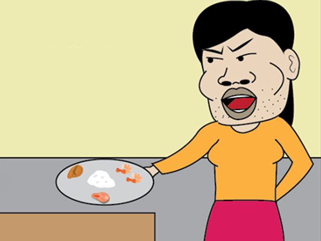 Tranh vui - Lý do vì sao bữa ăn ở "trường quốc tế" lại quá ít?