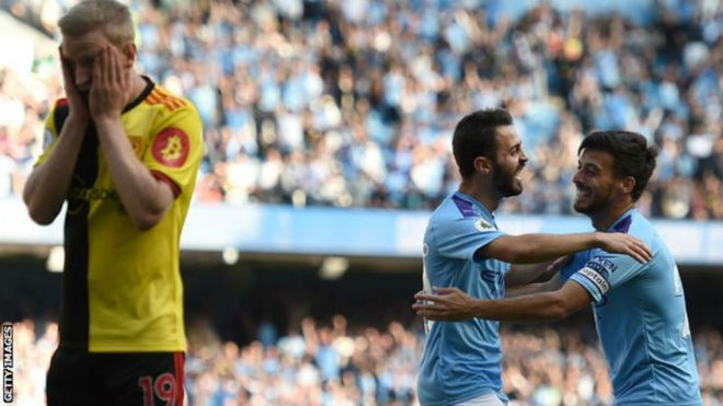 Watford nhận "ác mộng kinh hoàng" khi thua Man City 0-8 ở Etihad