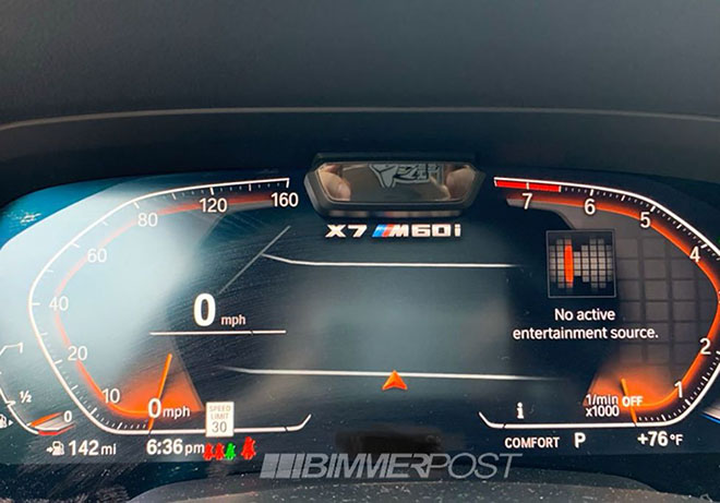 Rò rỉ màn hình công-tơ-mét của động cơ V12 6.0L được cho là BMW X7 - 2