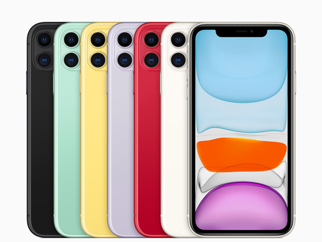 6 màu của iPhone 11.