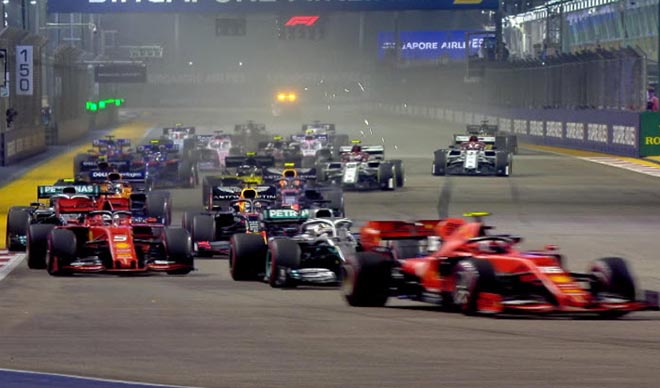 Tính huống xuất phát Singapore GP 2019