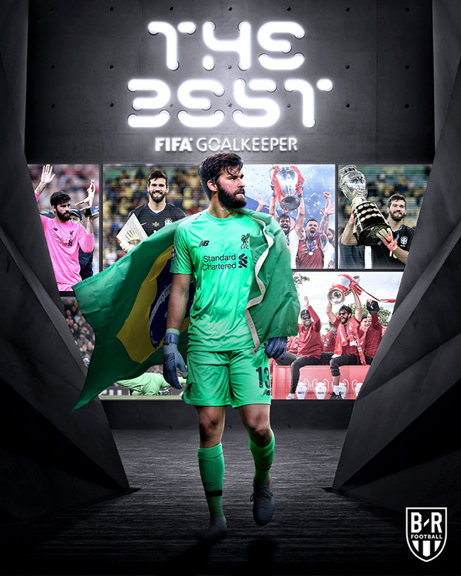 Alisson - Thủ môn&nbsp;xuất sắc nhất năm do FIFA bầu chọn.