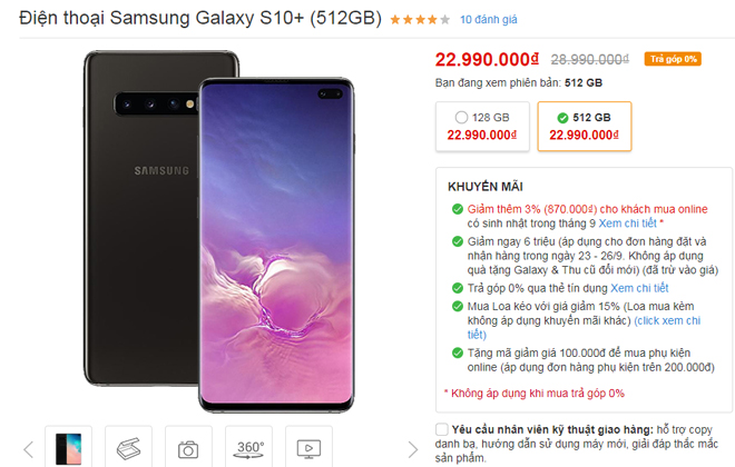 HOT: Galaxy S10+ đang giảm “sốc” 6 triệu đồng, "ngon" hơn iPhone XS - 1