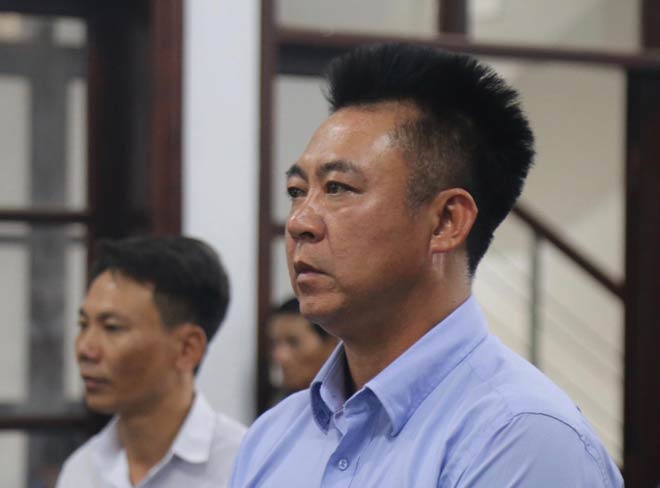 Bị cáo Đinh Tiến Sử tại phiên tòa xét xử vụ án chứa mại dâm tại khách sạn hạng sang Bavico