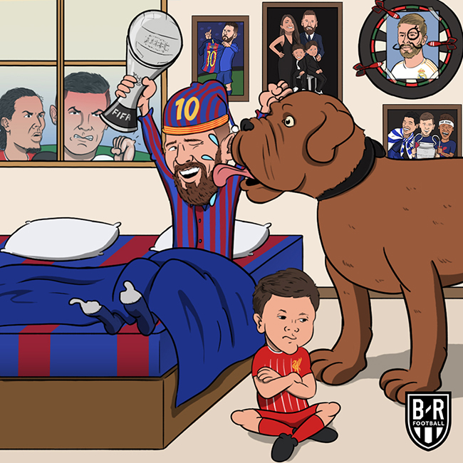 Messi ăm FIFA The Best 2019, Ronaldo có vẻ hụt hẫng.