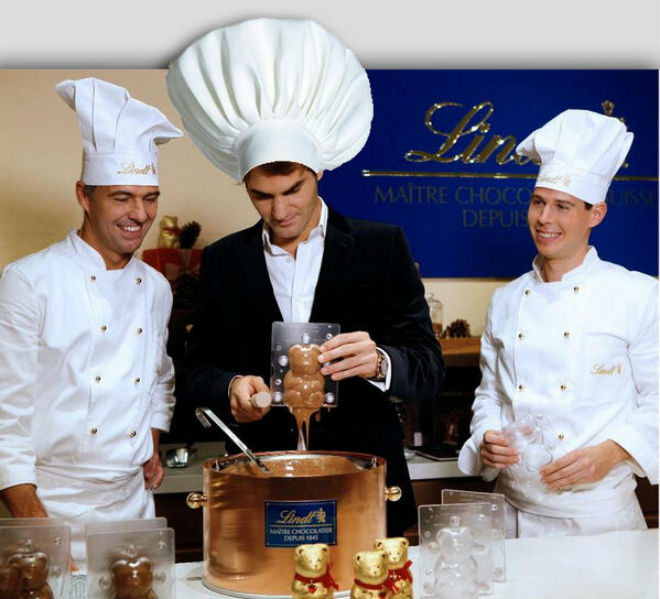 Giống như nhiều đàn ông khác, Federer không giỏi việc bếp núc