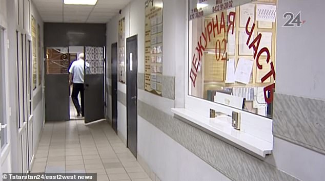 Đồn cảnh sát Bugulma nơi tiếp nhận thông báo của nam thanh niên. Ảnh: Tatarstan24