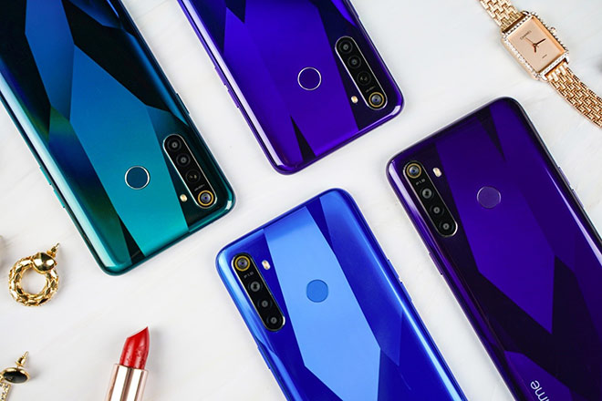 Trang bị Quad-camera trên bộ đôi Realme 5 series.
