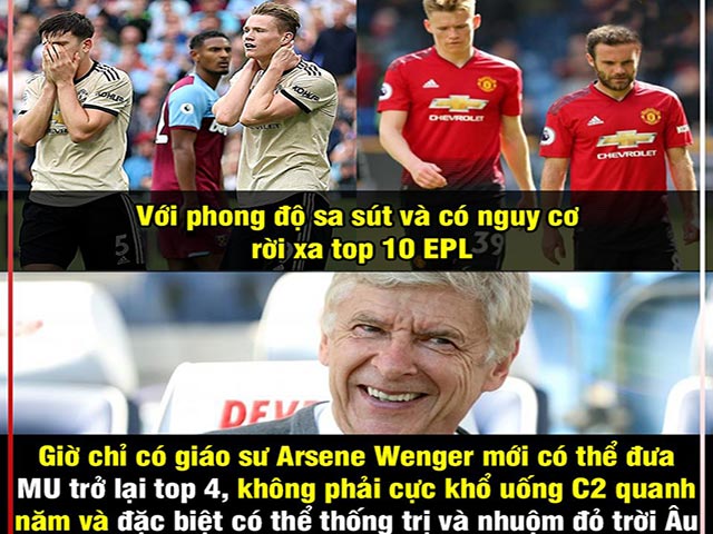 Tranh vui - Ảnh chế: HLV Wenger muốn "giải cứu" MU trước đại chiến với Arsenal