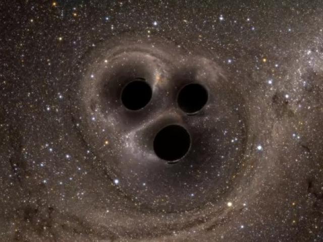 Phát hiện 3 hố đen khổng lồ ngoài vũ trụ đang hợp nhất làm một