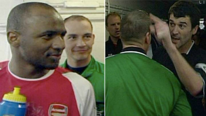 Patrick Vieira từng giở trò khiêu khích và suýt đánh nhau với Roy Keane trong đường hầm sân Highbury ngay trước trận đấu giữa Arsenal và MU nếu trọng tài chính Graham Polls không can ngăn kịp thời