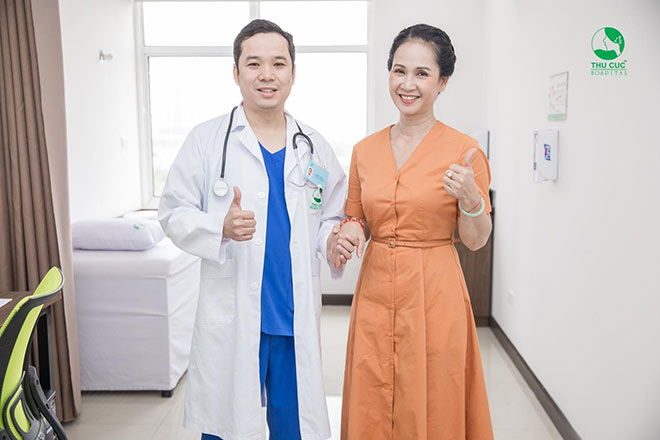 Nghệ sĩ nhân dân (NSND) Lan Hương rất hài lòng và tin tưởng khi sử dụng dịch vụ nội soi dạ dày, đại tràng với công nghệ NBI 5P tại Hệ thống Y tế Thu Cúc.