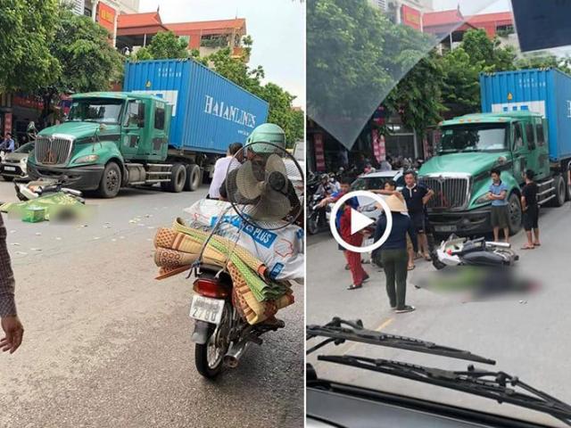 Tin tức trong ngày - Va chạm với xe container, một chiến sĩ công an tử vong tại chỗ