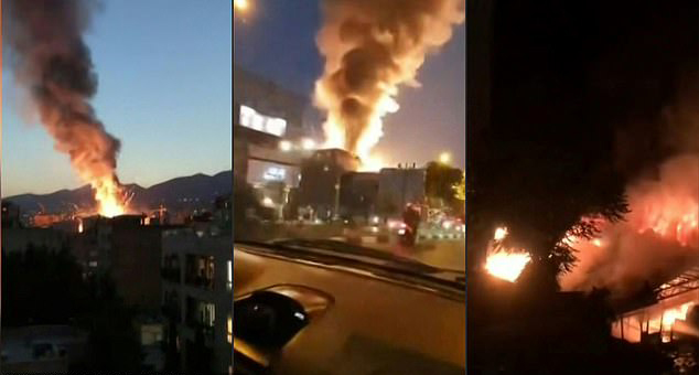 Đám cháy lớn xảy ra ở phòng khám tại thủ đô Tehran của Iran. Ảnh: Iran Press