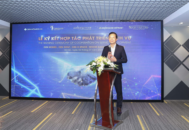 Ông Phạm Thanh Hưng – Phó Chủ tịch HĐQT Cen Group kỳ vọng về việc hơp tác tốt đẹp giữa các đơn vị thành viên của Cen Group với Woori Bank và Reon Vuccess trong thời gian tới.