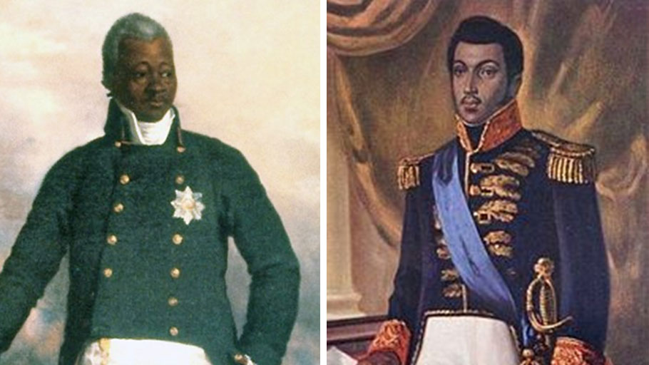 Tướng Henri Christophe (trái) và Tổng thống Alexandre Pétion (phải)