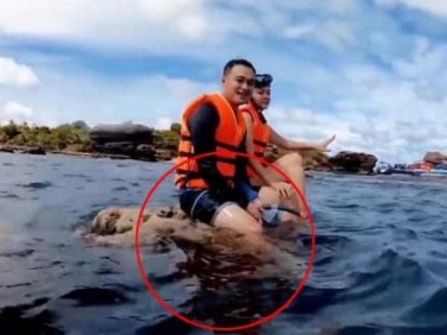 Quang Vinh ngồi lên san hô ở Phú Quốc khiến dân mạng dậy sóng chỉ trích
