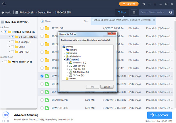 Hai cách phục hồi file hình đã bị xóa nhanh nhất - 5