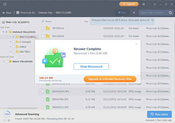 Hai cách phục hồi file hình đã bị xóa nhanh nhất - 6